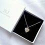 Sterling Silver Double Heart Personalised Necklace, thumbnail 2 of 5