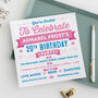 Personalised Celebration Birthday Party Invite, thumbnail 1 of 3