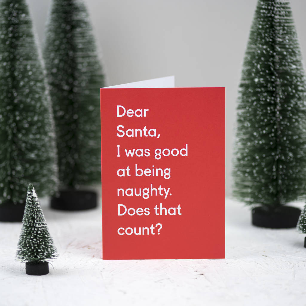 Good At Being Naughty Christmas Card By Twin Pines Creative