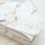 Dusky Pink Floral Baby Blanket And Comforter Gift Set, Cottage Wildflowers, thumbnail 10 of 12