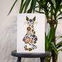 Floral Kitty Cat Pressed Flower Art Giclee Print, thumbnail 1 of 2