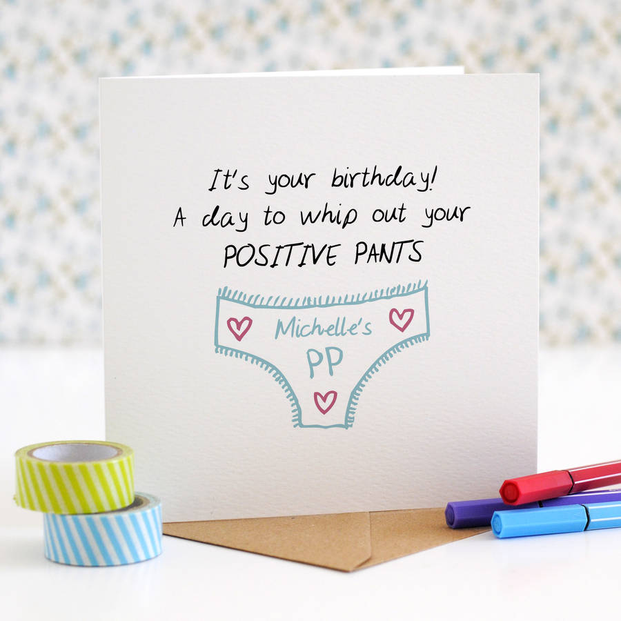 Positive Pants Birthday Card By the green gables