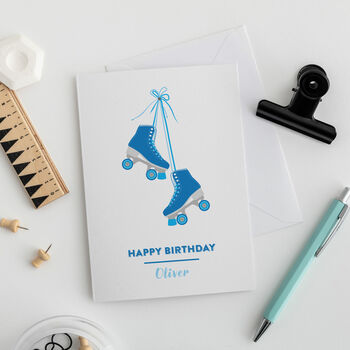 Personalised Skates Birthday Card, 2 of 3