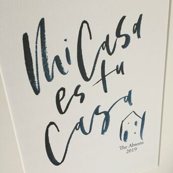 Mi Casa Brush Lettered Print, 10 of 11