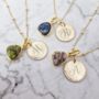 18ct Gold Vermeil Plated Birthstone Initial Necklace, thumbnail 1 of 6