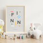 Personalised Memphis Style Colourful Name Print, thumbnail 4 of 10