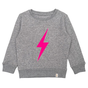 Neon Bolt Organic Sweatshirt Gift For Girls / Boys, 6 of 10