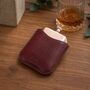 Copper Hip Flask With Luxury Leather Sleeve Father's Day Gift For Him, thumbnail 1 of 8