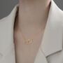 Sterling Silver Interlocking Circles Pendant Necklace, thumbnail 4 of 8