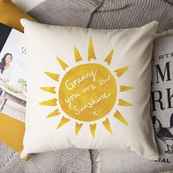 Sunshine Cushion For Nanny, Granny Or Mummy, 2 of 3