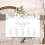 Wedding Table Plan Green And Gold Leaf, thumbnail 2 of 7