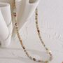 Monaco D’or Ivory Gold Ombré Stone Charm Necklace, thumbnail 1 of 3