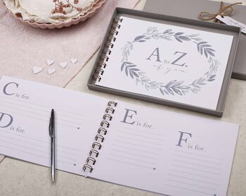 A To Z Of You Book Grey Floral, 3 of 5