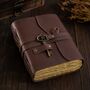Handcrafted Vintage Leather Notebook With Lock For Writing, thumbnail 3 of 9