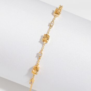 Citrine Bracelet In Sterling Silver And Gold, 2 of 11