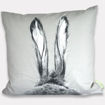 Hare Cushion 'The Runners Number One', 3 of 5