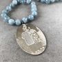 Personalised Photo Memory Necklace With Blue Agate, thumbnail 4 of 6