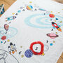 'Baby's Universe' Milestone Cotton Micro Fleece Blanket, thumbnail 2 of 9