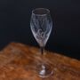Joint Monogram Hand Engraved Pair Of Champagne Flutes, thumbnail 2 of 10