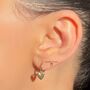 Christmas Gift For Daughter Heart Earrings With Card, thumbnail 2 of 5