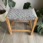 Upcycled 70's Woven Stools With Felted Merino Wool, thumbnail 11 of 12