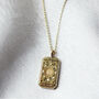 Le Soleil Gold Finish Tarot Necklace, thumbnail 1 of 7