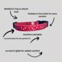 Red Heart Dog Collar And Lead, thumbnail 3 of 6