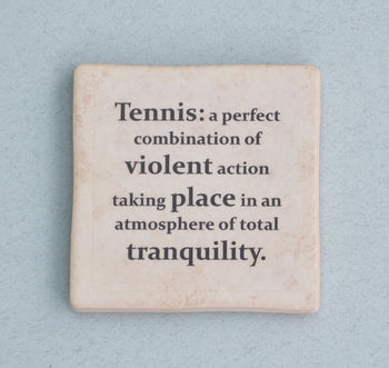 Set Of Four Ceramic Famous Tennis Quotes Coasters, 8 of 8