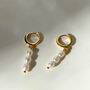 Huggie Hoop Earrings With Pearls, Bridal Jewellery, thumbnail 1 of 3