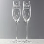 Personalised Mr And Mrs Swarovski Champagne Flutes, thumbnail 7 of 8
