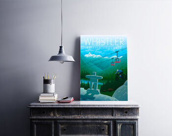 Whistler Canada Travel Poster Art Print, 4 of 6