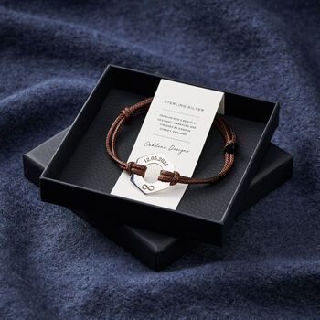 Personalised Men's Infinity Date Sterling Silver Bracelet, 6 of 6