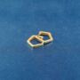 Gold Geometric Hoops, thumbnail 2 of 7