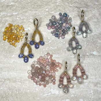 'Aurora' Opal And Aquamarine Drop Earrings, 5 of 6