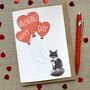 Personalised Cat Happy Valentine's Day Card, thumbnail 3 of 8