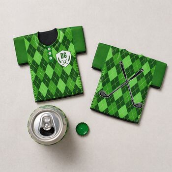 Personalised Golf Shirt Can Cooler, 2 of 4
