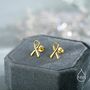 Sterling Silver Pink Ribbon Stud Earrings, thumbnail 6 of 12