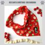 Red Santa Christmas Dog Bandana, thumbnail 1 of 3