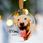 Dogs First Christmas Personalised Photo Bauble, thumbnail 1 of 6