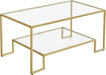 Coffee Table With Glass Top And Storage Compartment, 8 of 8