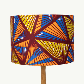 African Wax Print Geometric Lamp Shades, 5 of 12