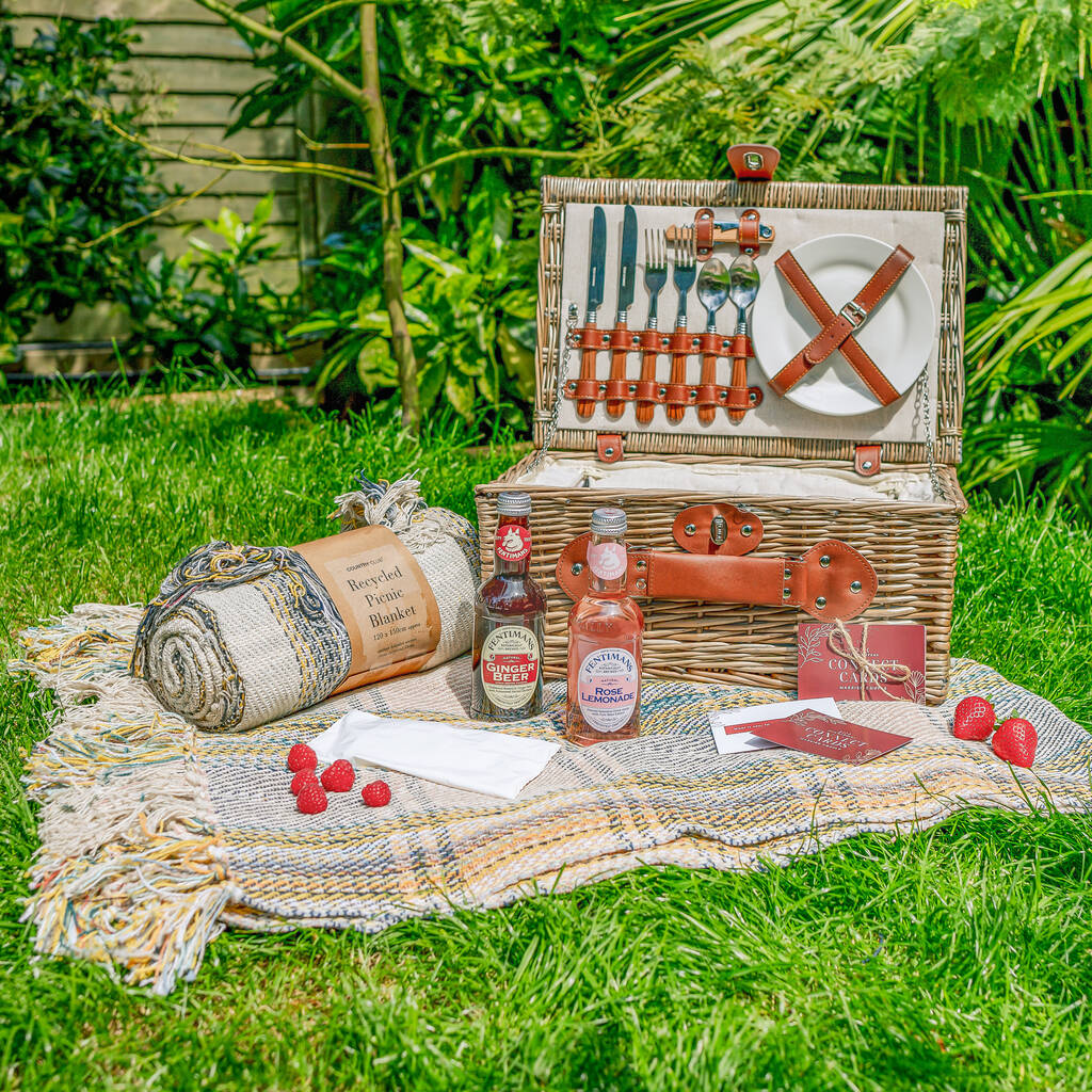 Luxe Picnic Hug Hamper With Drinks, Blanket And More, 1 of 8
