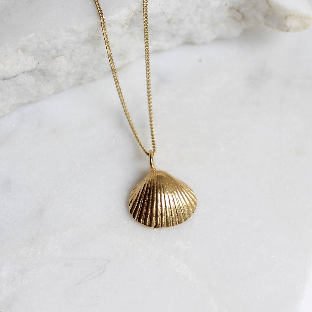 Shell Pendant Necklace Gold Vermeil By Lime Tree Design ...