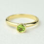 Solid Gold August Birthstone Peridot Ring, thumbnail 1 of 7