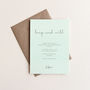 Love Letter Wedding Invitation / Duck Egg Blue, thumbnail 1 of 3