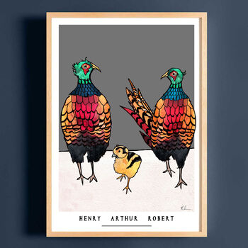 Personalised Family Of Pheasants, 4 of 4