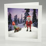 Santa And Elf Go Sledging, thumbnail 1 of 2