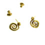 Silver And Gold Plated Vermeil Swirl Stud Earrings, thumbnail 4 of 5