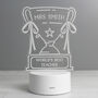 Personalised Trophy LED Colour Changing Night Light, thumbnail 3 of 9