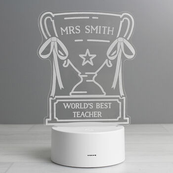 Personalised Trophy LED Colour Changing Night Light, 3 of 9